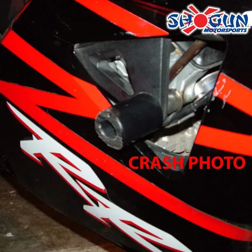 Vista 3 de Shogun 1999 2000 2001 2002 2003 2004 2005 2006 compatible con Honda CBR600 F4 F4I Deslizadores de marco negro - 750-3209 - Fabricado en los Estados