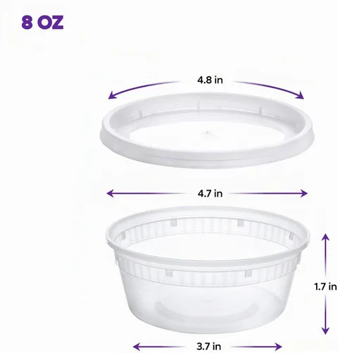 Vista 2 de Pantry Value Contenedores de plástico para almacenamiento de alimentos de 8