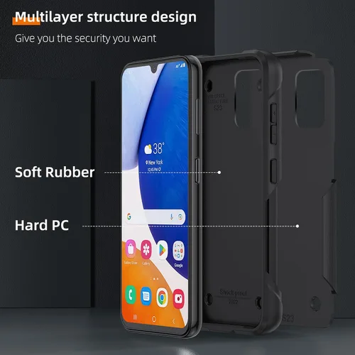 Vista 2 de Funda para Moto G Stylus 5G 2023, resistente de doble capa de policarbonato duro y silicona suave, resistente a prueba de golpes, funda protectora