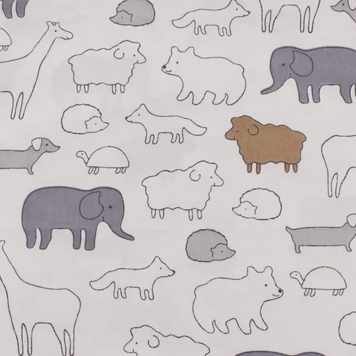 Vista 4 de Cuadrados de tela precortados 100 % algodón impreso (18 x 29 pulgadas) para manualidades, álbumes de recortes, suministros de manualidades - animales