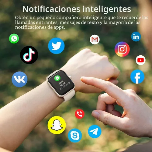 Vista 6 de TOZO S2 44mm - Reloj inteligente con Alexa, monitor de sueño, impermeable 5ATM, pantalla táctil HD, compatible con iPhone y Android, champán