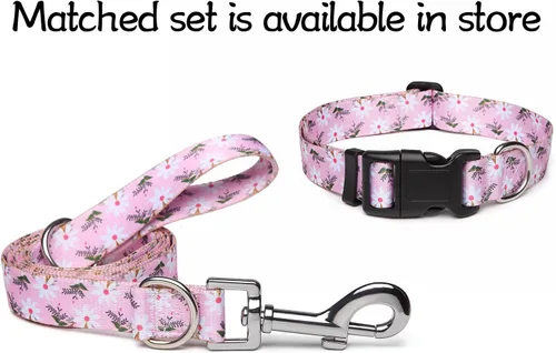 Vista 7 de Collar ajustable para perro con patrones, ultra cómodo, de nailon suave, transpirable, para perros pequeños, medianos y grandes