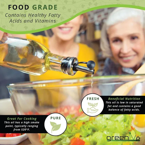Vista 5 de GreenIVe Aceite de aguacate cultivado naturalmente 100% puro y natural sin aditivos, limpio, prensado en frío, sin OMG, vegano: para cocinar, freír