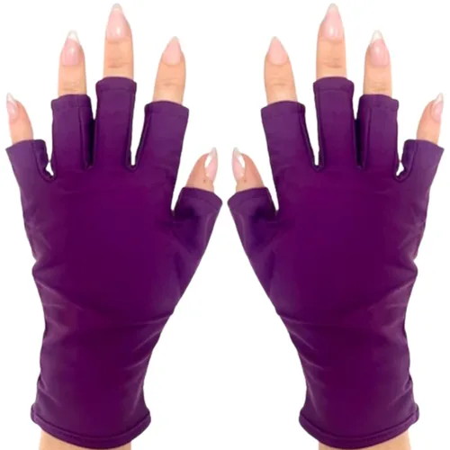 Vista 57 de ManiGlovz - Guantes de uñas originales con protección UPF 50+ UV Manicura de gel y guantes anti UV sin dedos para mujeres Se pueden utilizar