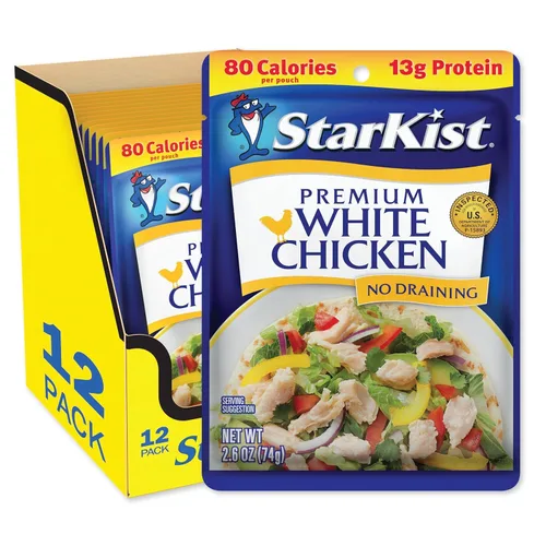 Vista 14 de StarKist Less Sodium Premium White Chicken - Bolsa de 2.6 onzas (paquete de 1)