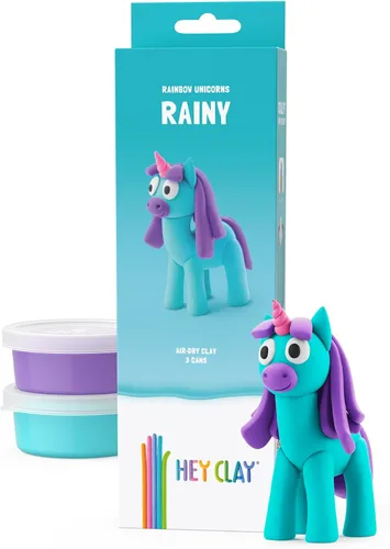 Vista 8 de HEY CLAY Forest Animals - Claymate Bear - Kit de arcilla seca al aire con 3 latas y herramientas de escultura con divertidas instrucciones