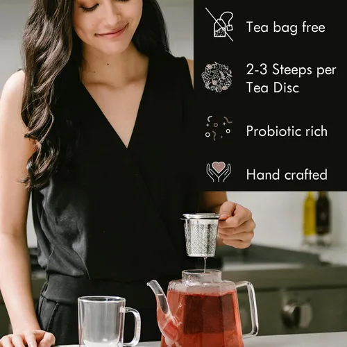 Vista 4 de iLOLA Discos de té de hojas sueltas Caramel Latte No. 15 Cosas favoritas de Oprah 2022 Té negro keniano con sabores de caramelo y espresso