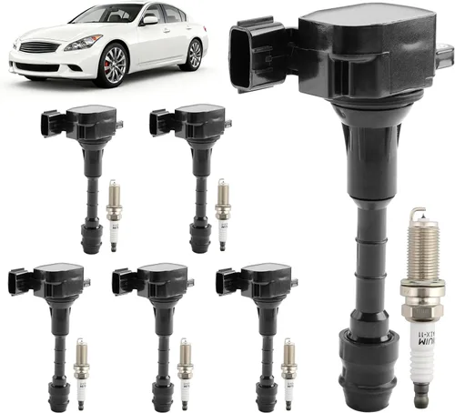 Vista 9 de Paquetes de bobina de encendido HQPASFY, Compatibles con Infiniti G35/FX35/M35 2003-2008, Nissan 350Z 2003-2006 3.5L V6, Reemplaza # 22448-AL61C