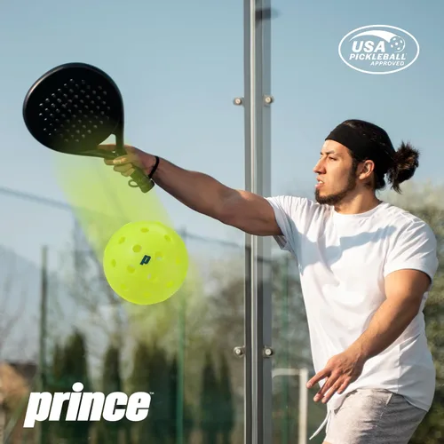 Vista 5 de Prince - Paquete de 12 pelotas de pickleball para exteriores, aprobadas por USAPA, 40 agujeros