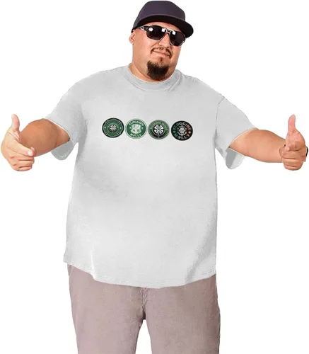 Vista 3 de Camiseta básica de manga corta para hombre, talla grande, para campamento