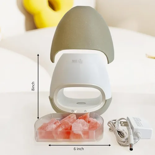 Vista 6 de LIFFY Difusor de aceite esencial de aromaterapia, lámpara original de terapia de sal del Himalaya, humidificador ultrasónico de niebla fría de gran