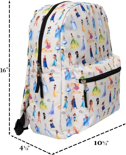 Vista 5 de Disney Mochila para portátil de 16 pulgadas, bolsillo de carga D100, princesa Minnie Mouse AOP