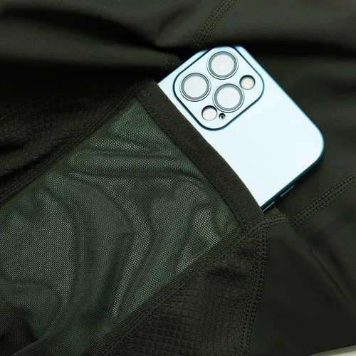 Vista 2 de YKYWBIKE Pantalones cortos de ciclismo para hombre, con relleno, 2 bolsillos, agarre antideslizante en las piernas, transpirable, de alta