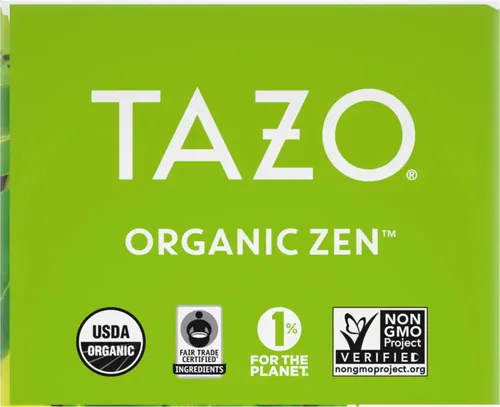 Vista 6 de TAZO Bolsas de té, té verde, té zen orgánico regenerativo, 36