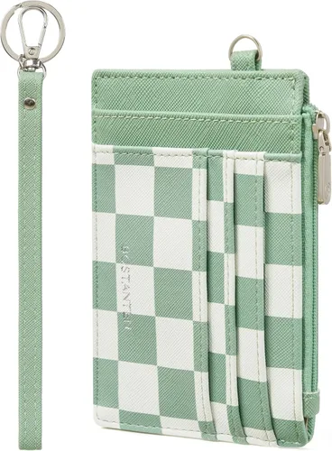 Vista 7 de BOSTANTEN Tarjetero para tarjetas de crédito para mujer, billetera de piel RFID, pequeña cartera delgada con llavero con ventana de identificación