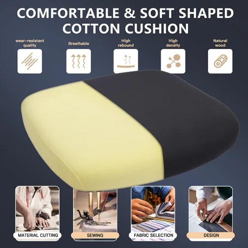 Vista 7 de Silla de oficina ajustable, silla de computadora ergonómica con soporte lumbar y reposacabezas, silla ejecutiva de respaldo alto con función