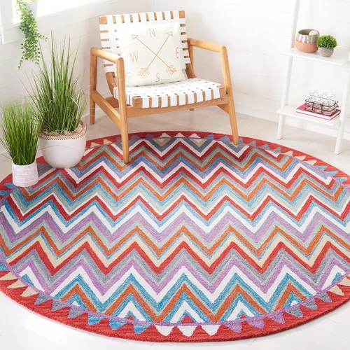 Vista 11 de SAFAVIEH Aspen Collection - Alfombra de pasillo de 2 pies 3 pulgadas x 9 pies, color rojo y marfil, lana cheurón bohemia hecha a mano, ideal
