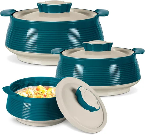 Vista 8 de Milton Cacerola para comida caliente, olla caliente de acero inoxidable con aislamiento de doble pared interior con tapa, caja de servir