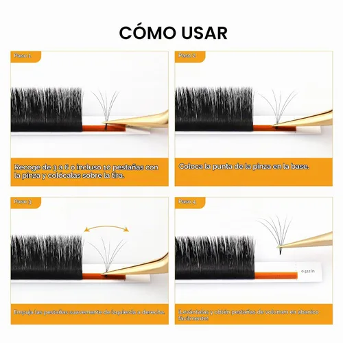 Vista 9 de NAGARAKU Easy Fan - Extensiones de pestañas con volumen, 0.05 D 0.315-0.591 in, mezcla de negro mate Soft Faux Mink PBT Fiber, Rapid Self Blooming