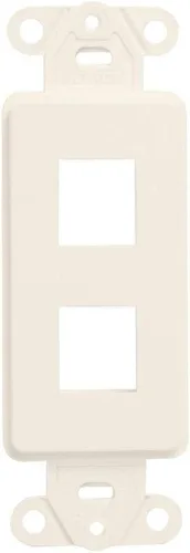 Vista 2 de Leviton QuickPort Decora Insert, 2 puertos, 41642-E, negro
