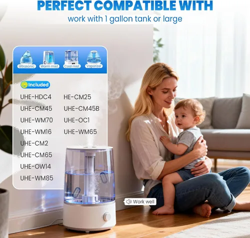Vista 6 de Cartucho de desmineralización para humidificadores ultrasónicos, evita la acumulación de agua dura, reduce el polvo blanco, purifica el agua