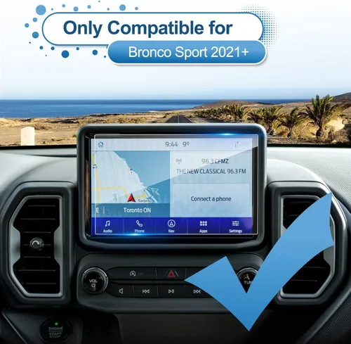 Vista 2 de Bronco Sport - Protector de pantalla para Ford Bronco Sport (Big Bend/Heritage/Outer Banks/Badlands) 2021-2024, pantalla táctil de 8 pulgadas