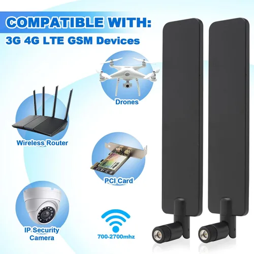 Vista 2 de Reemplazo de cámara de rastro celular 12dbi de alta ganancia SMA amplificador de antena macho para Spypoint LM2 Flex Flex-S Flex-M Flex-M Flex-Dark