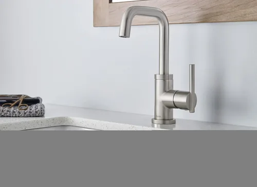 Vista 7 de Gerber Parma - Grifo de baño de un solo mango con drenaje de metal incluido