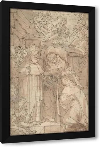 Vista 4 de ArtDirect Aurelio Lomi 16x24 Gallery Wrapped Canvas Museum Art Print Titled: Saint Hyacinth Receiving the Dominican Habit (1556-1622)