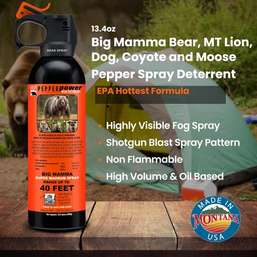Vista 2 de UDAP 18CP Super Magnum Bear Spray, Multi, 13.4oz