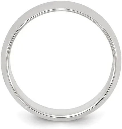 Vista 5 de Anillo de boda de plata de ley 925 maciza de 0.236 in con cúpula clásica