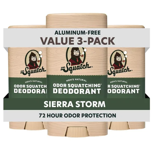 Vista 17 de Dr. Squatch - Desodorante natural para hombres - Sin aluminio, elimina el olor - Birchwood Breeze (2.65 oz, paquete de 3)