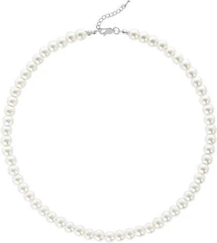 Vista 11 de BABEYOND Collar redondo de perlas de imitación collar de perlas de boda para novias Blanco