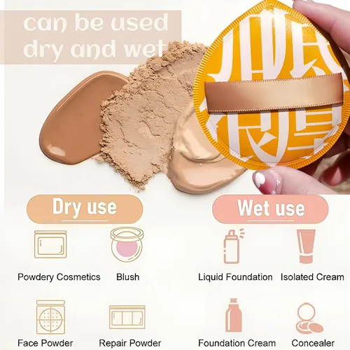 Vista 4 de Esponja de maquillaje, esponja de maquillaje sin látex, esponja para licuadora de belleza húmeda y seca para líquidos, crema, base y polvo