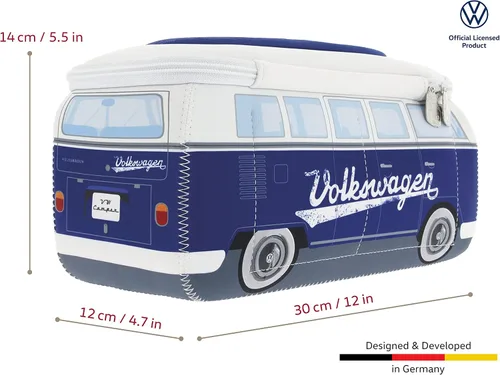 Vista 3 de BRISA VW Collection - Volkswagen Bolsa universal de neopreno para maquillaje, cosméticos, artículos de tocador para farmacia de viaje, con diseño