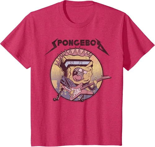 Vista 22 de SpongeBob SquarePants Camiseta de manga corta Heavy Metal Rock