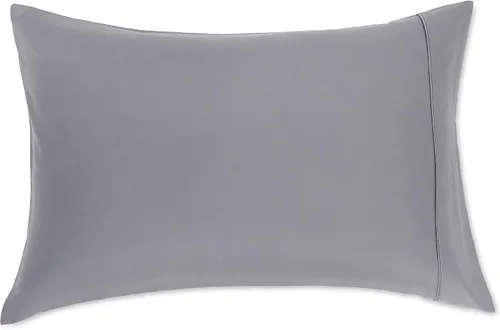 Vista 4 de Amazon Basics Juego de 2 fundas de almohada estándar, ligeras, súper suaves y de fácil cuidado, color gris oscuro, 30 pulgadas de largo x 20
