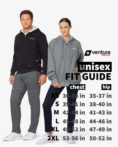 Vista 7 de Venture Heat Unisex Bluetooth Heated Hoodie or Sweatpants with Battery Pack Included - App Control Sweatshirt Sweater 7.4V