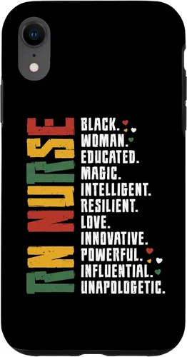 Vista 8 de iPhone 15 RN Enfermera Black History Enfermera Afro African Registered Enfermera Caso