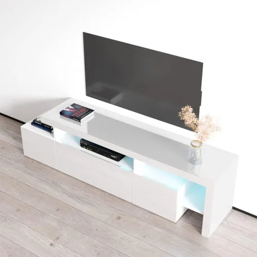 Vista 4 de Meble Furniture Indisio - Soporte de TV moderno de 73 pulgadas