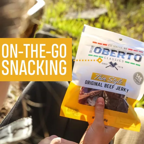 Vista 4 de ¡Oh chico! Oberto Classics Thin Style Original Beef Jerky, 1.2 onzas (Pack de 8)
