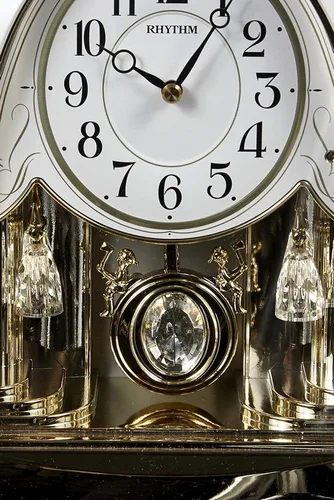 Vista 5 de Reloj de repisa musical "Joyful Crystal Pearl" de Rhythm Clocks