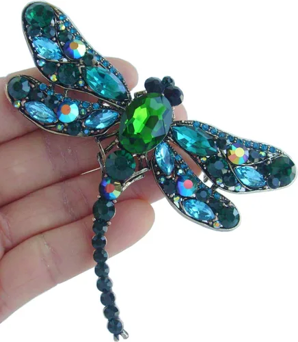 Vista 2 de Sindary - Broche con diseño de libélula de insectos (3.9in)