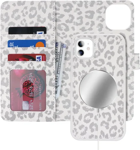 Vista 20 de Havaya Funda compatible con iPhone 11, cartera MagSafe con tarjetero - Funda magnética desmontable 2 en 1 - Ranuras para tarjetas de crédito