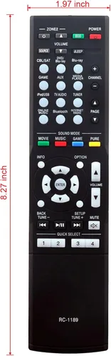 Vista 5 de RC-1189 Remoto reemplazado para receptor Denon AV AVR-S700W AVR-S710W AVR-S720W AVR-X1100W AVR-X1200W AVR-X1300W AVR-S700 AVR-S710 AVR-S720
