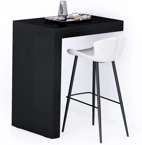 Vista 45 de Mobili Fiver Evolution - Mesa alta de bar de cocina fabricada en Italia Ahorra Espacio, Mesa de altura de mostrador montada en la pared para 1