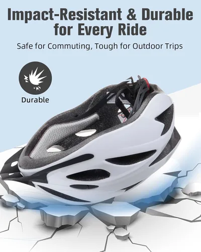 Vista 5 de Zacro - Casco de ciclismo para adultos, certificado por CPSC, para la protección y seguridad de hombres y mujeres, con banda para la cabeza