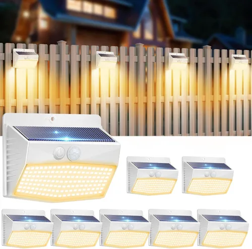 Vista 45 de Peasur 1 paquete de luces solares con sensor de movimiento para exteriores