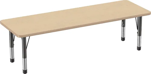 Vista 41 de FDP - Mesa rectangular para actividades escolares y aulas (24 x 36 pulgadas), patas gruesas para niños pequeños, altura ajustable de 15 a 24