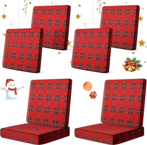 Vista 16 de Newwiee Funda de cojín, para cojín de asiento de sofá o sillón, 8 unidades, elástica, para sofá, muebles de patio y exteriores, de repuesto, suave